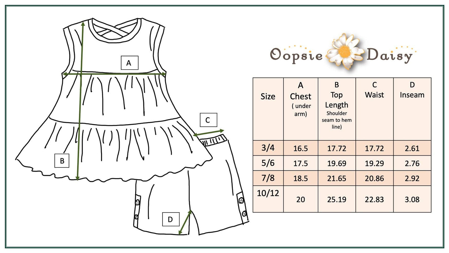 Girls Bright Pink & Blue Wild Floral Spring Summer Short Set