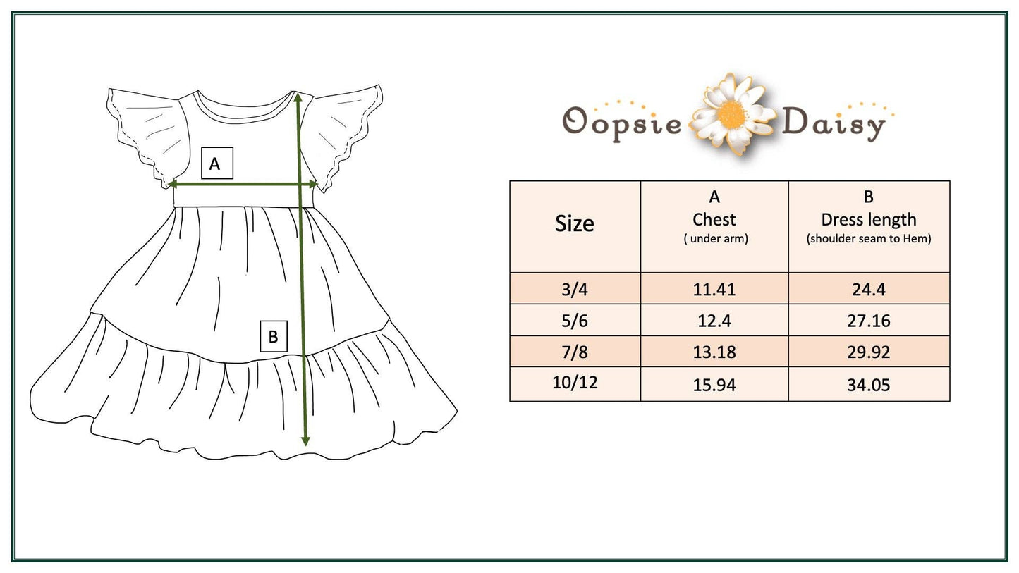 Girls Emma Teal Spring Willow Floral Flutter Sleeve Dress