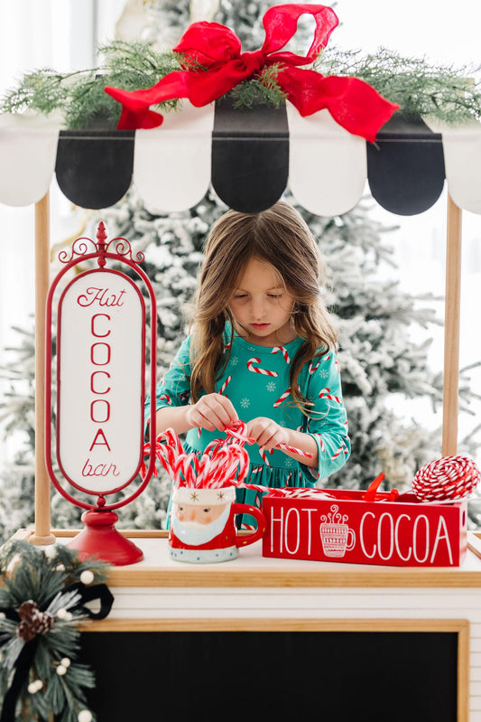 Christmas Candy 3/4 Sleeve Pocket Twirl Dress