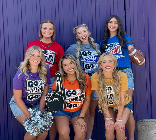 Go Mascot Go Pennant Customizable Tee