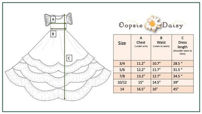 Kids Light Peach Floral Flutter Sleeve Ruffles Spring Dress