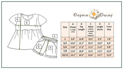 Kids Tropical Floral Pocket Ruffle Spring Summer Short Set