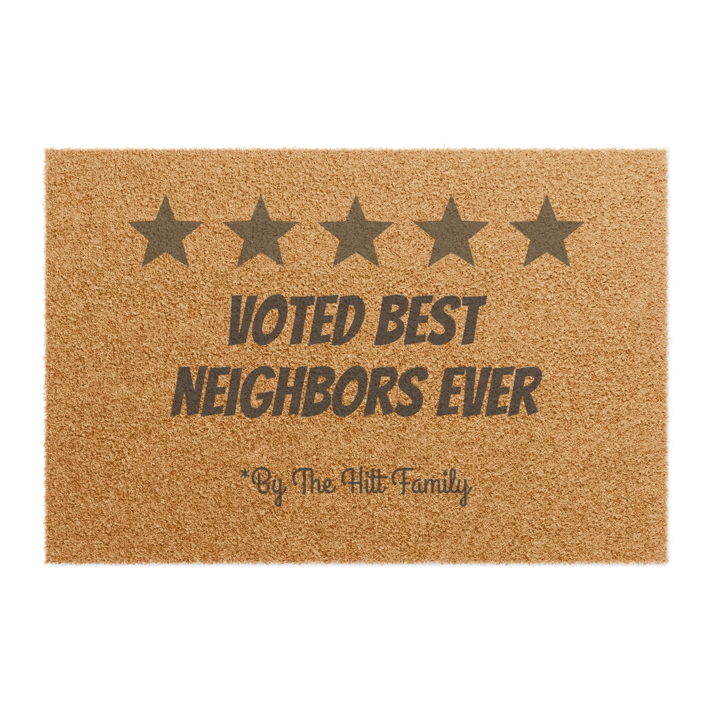 Best Neighbor Doormat — 'The Hitt Home' Personalized Welcome Mat