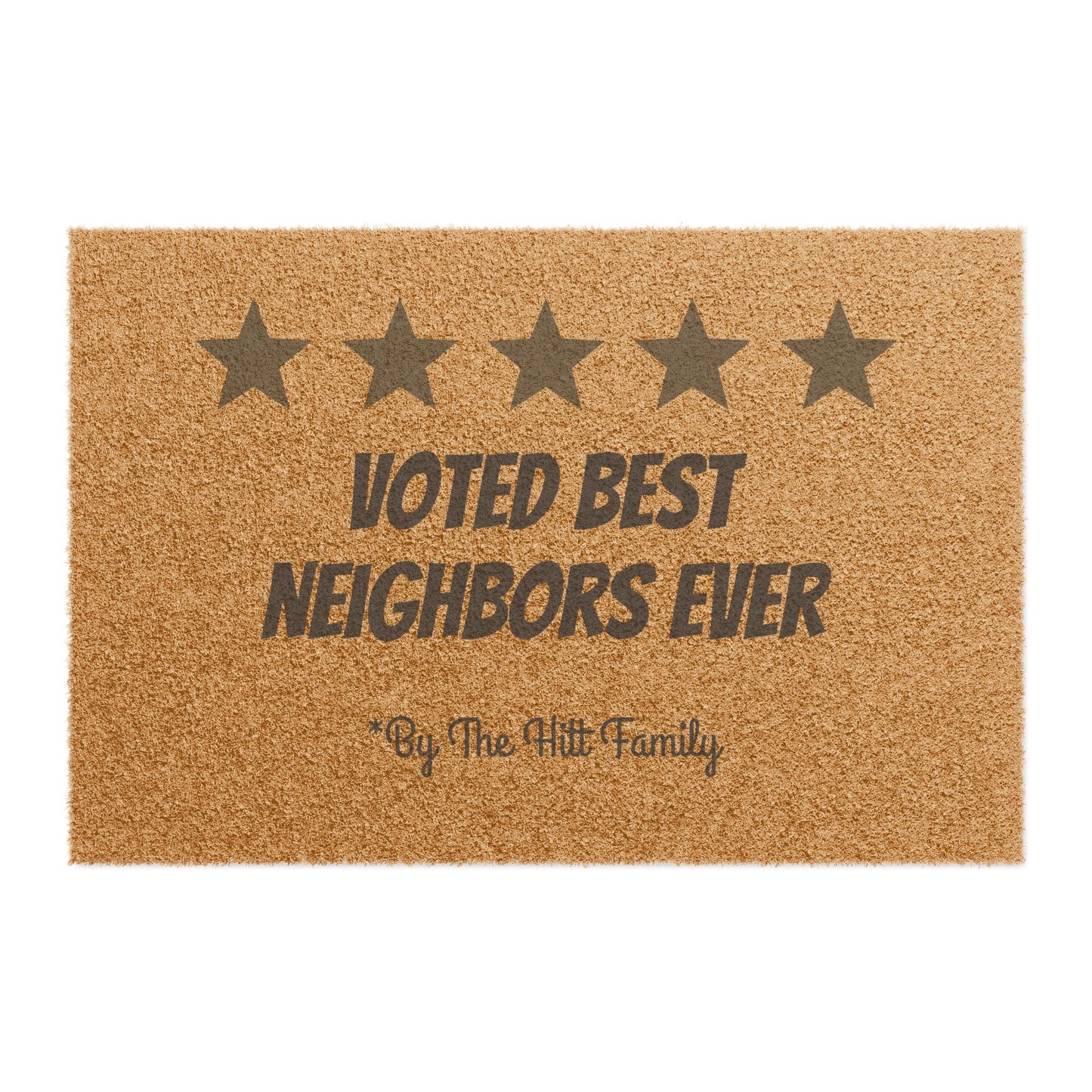 Best Neighbor Doormat — 'The Hitt Home' Personalized Welcome Mat