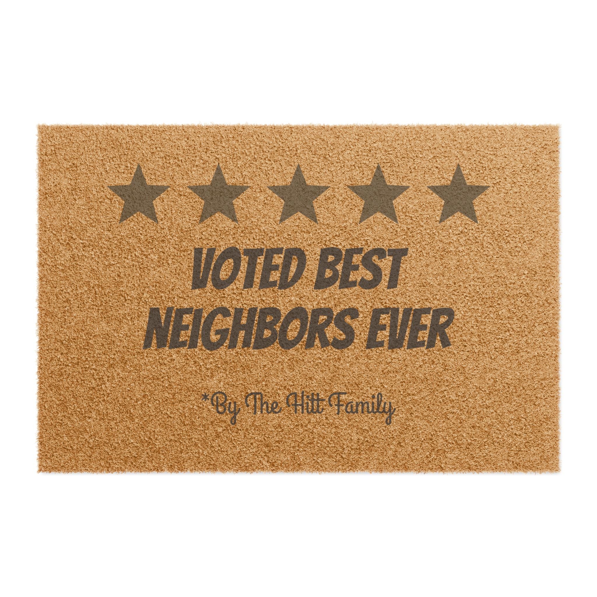 Best Neighbor Doormat — 'The Hitt Home' Personalized Welcome Mat
