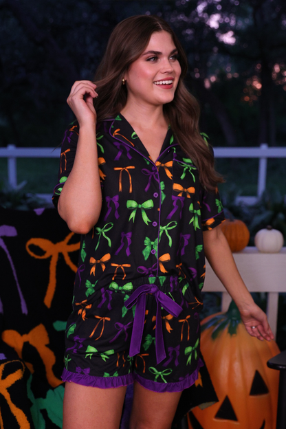 Bow Bewitched Ruffle Pajama Set
