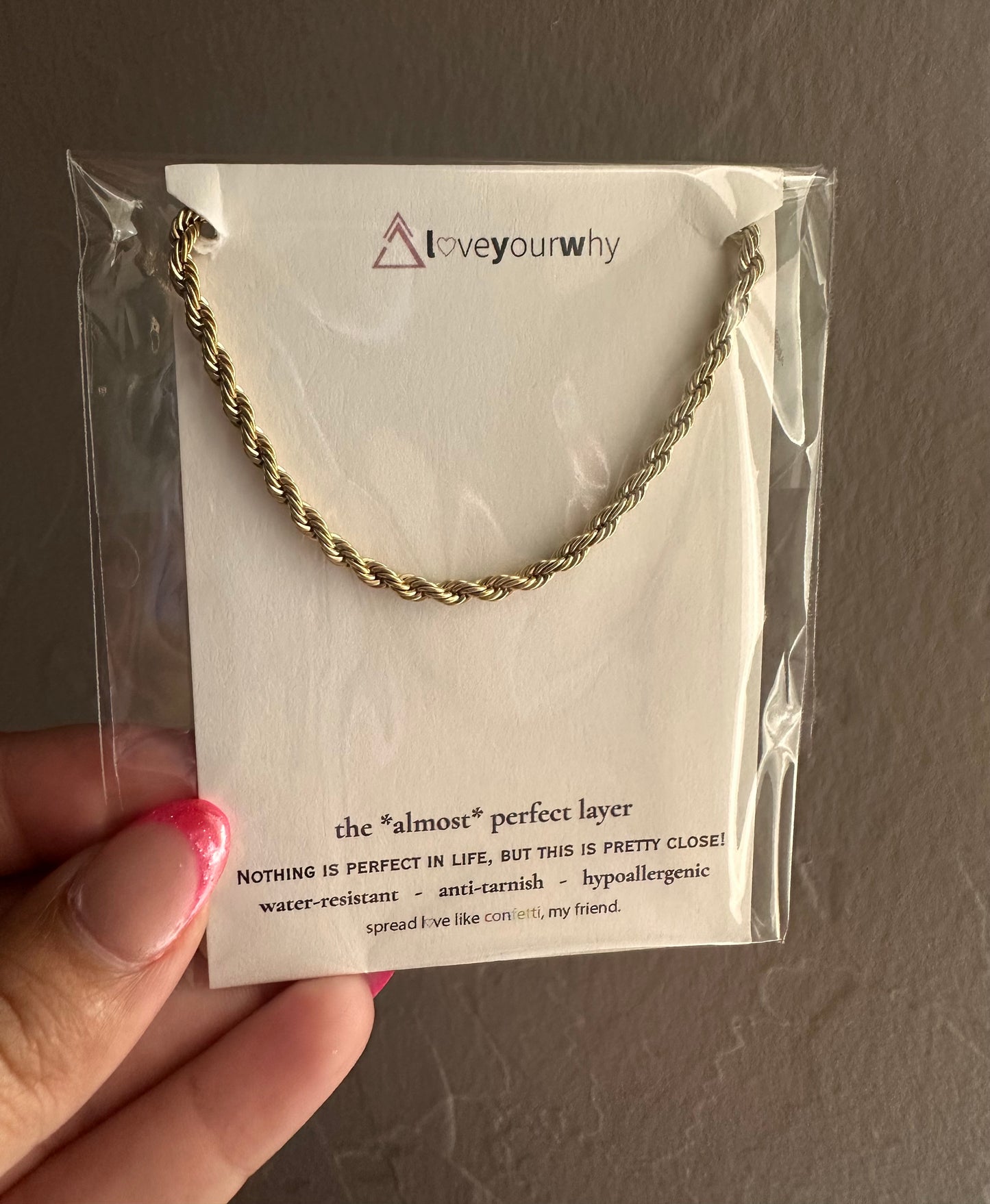 Water-Resistant Rope Necklace