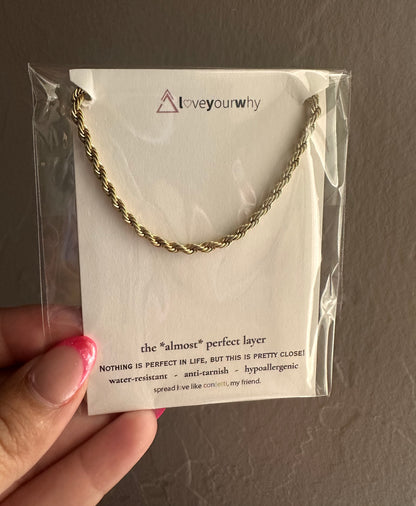 Water-Resistant Rope Necklace