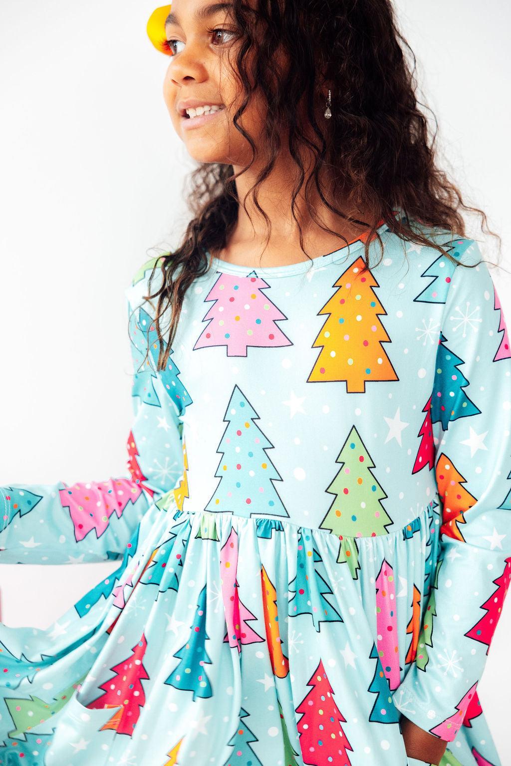 Oh Christmas Tree L/S Pocket Twirl Dress