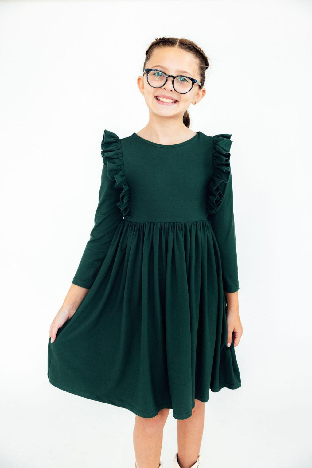 Spruce L/S Ruffle Twirl Dress