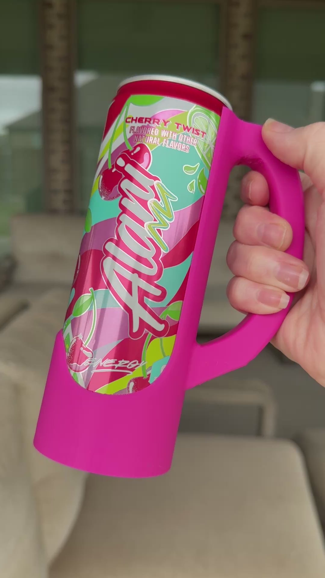 Skinny Can Holder with Lid